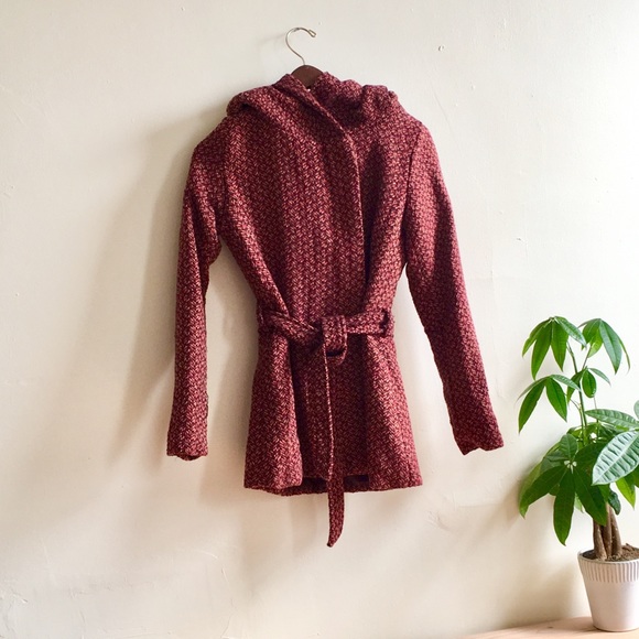 Mossimo Supply Co. Jackets & Blazers - 🍁 Mossimo Tweed Wrap Coat with Hood | small